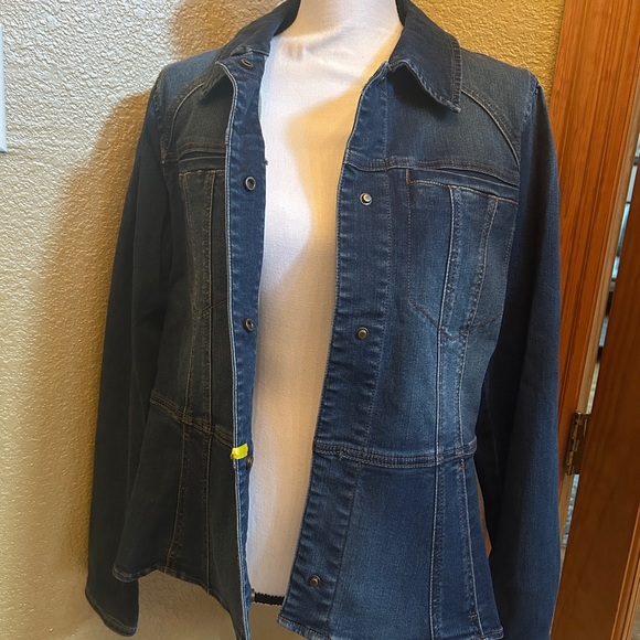 Wit & Wisdom Blue Jean Jacket Fitted Tailored Style - Picture 5 of 15